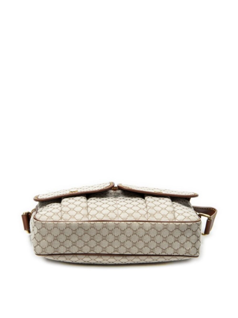 Celine Front Pocket Crossbody Beige Brown Macadam Canvas - Picture 6 of 10